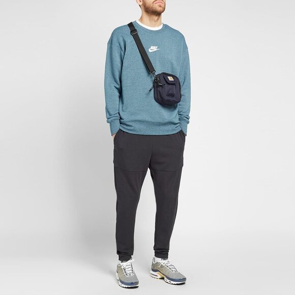 Nike Heritage Crew Sweat Size XL Sail Night Shade  Embroidered Swoosh Essentials - Picture 2 of 8